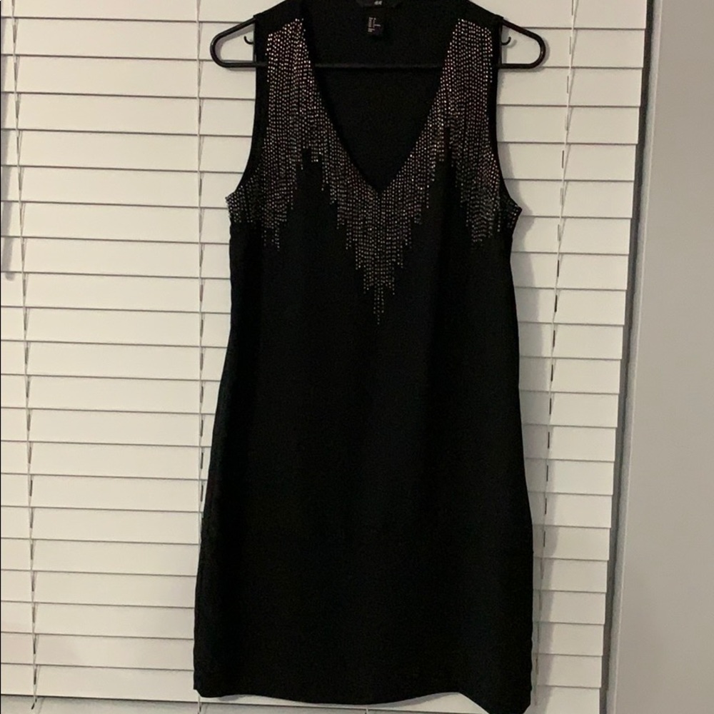 H&M Black Beaded Dress